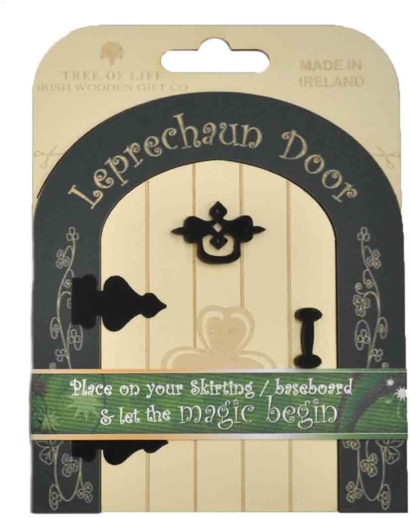 Green And Cream Wooden Leprechaun Door