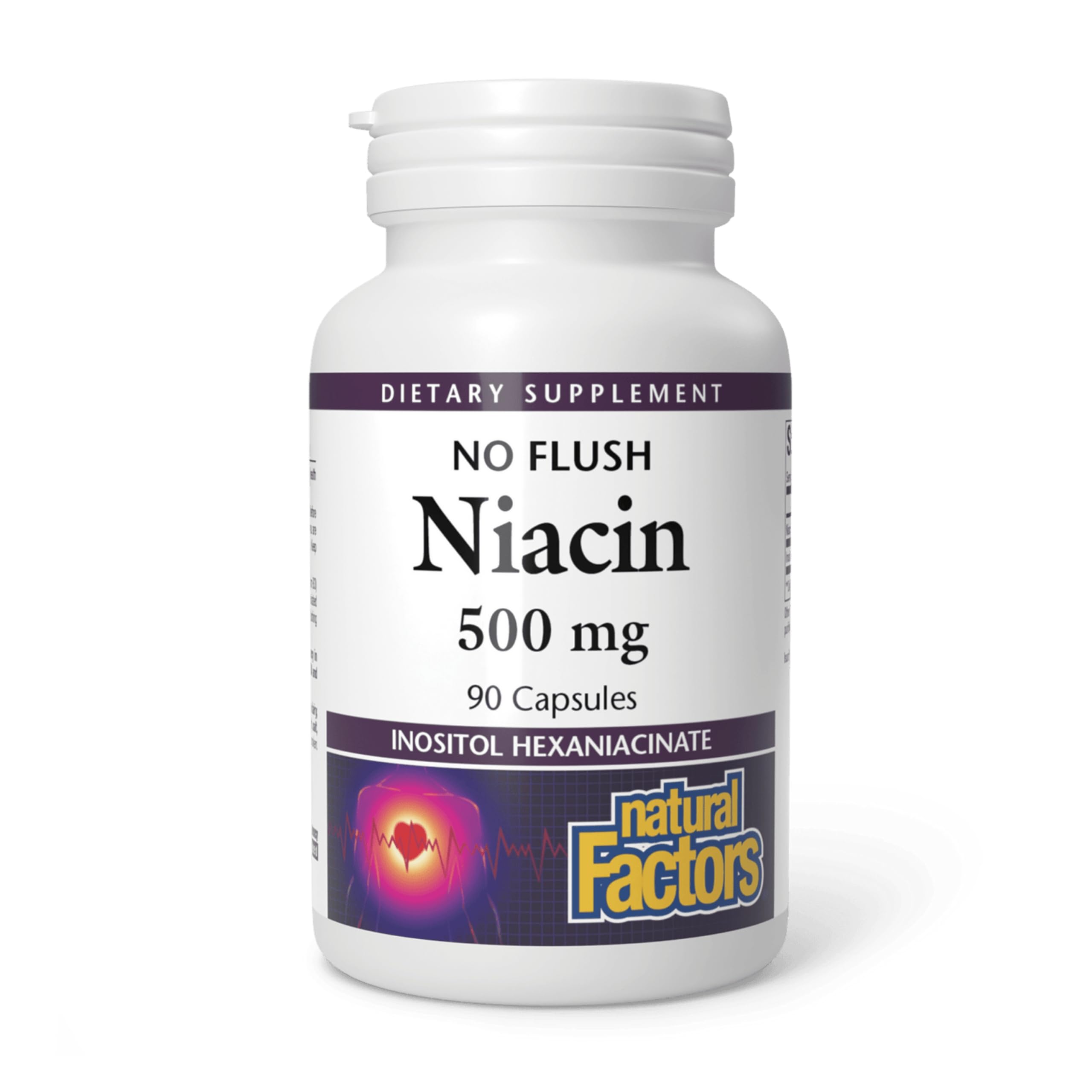 Natural Factors Niacin Inositol Hexanicotinate 500 mg 90 Capsules
