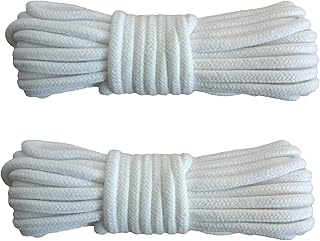 2 Rouleaux Corde en Coton Doux, Épaisseur 8 mm Longueur 10 m, Cordon torsadé épais Multifonctionnel, pour Le Camping, Le Jardinage, Le nautisme, Le tir à la Corde, Les Animaux, l’Escalade(Blanc)