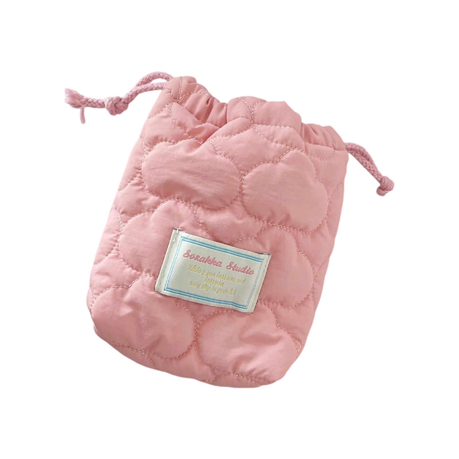 [Vdaxvme] Camera Storage Bag Drawstring Cosmetic Bag Quilted Toilet Tory Portable Makeup Camera Protective Case Makeup Wash Storage Cosmetic Protective Case, H