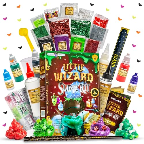 Original Stationery Wizard Kid Slime Kit for Ages 8-12 & Boys with Wand & Cauldron – DIY Potion and Slime Making Kit - Birthday Gift for Kids
