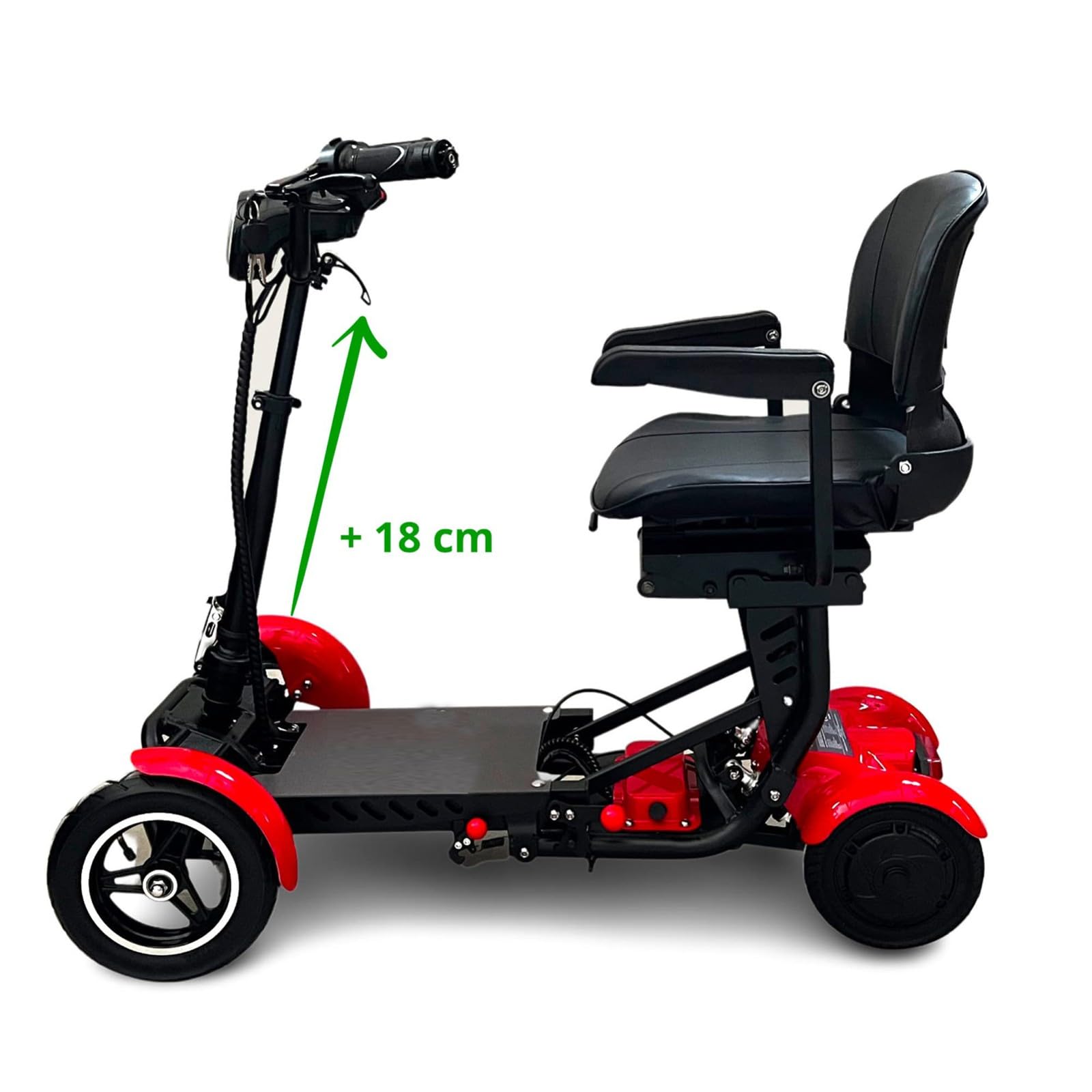 Mobilità Per Scooter 4 Ruote Supporta 136Kg Deambulatori Per Anziani Scooter Leggero Con Sedile Per Adulti Anziani Disabili Dispositivo Di Mobilità Elettrica Pieghevole A 4 Ruote blue
