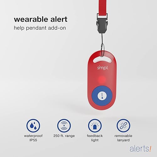 Miniatura 4 de SMPL Localizador de alertas inalámbrico y portátil, Asistencia para ancianos, Sistema de localización del cuidador, Sensores de