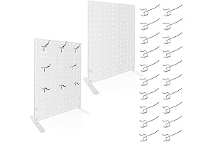 Best 2pcs Pegboard Display Stands with 12 Peg Hooks for Craft Shows