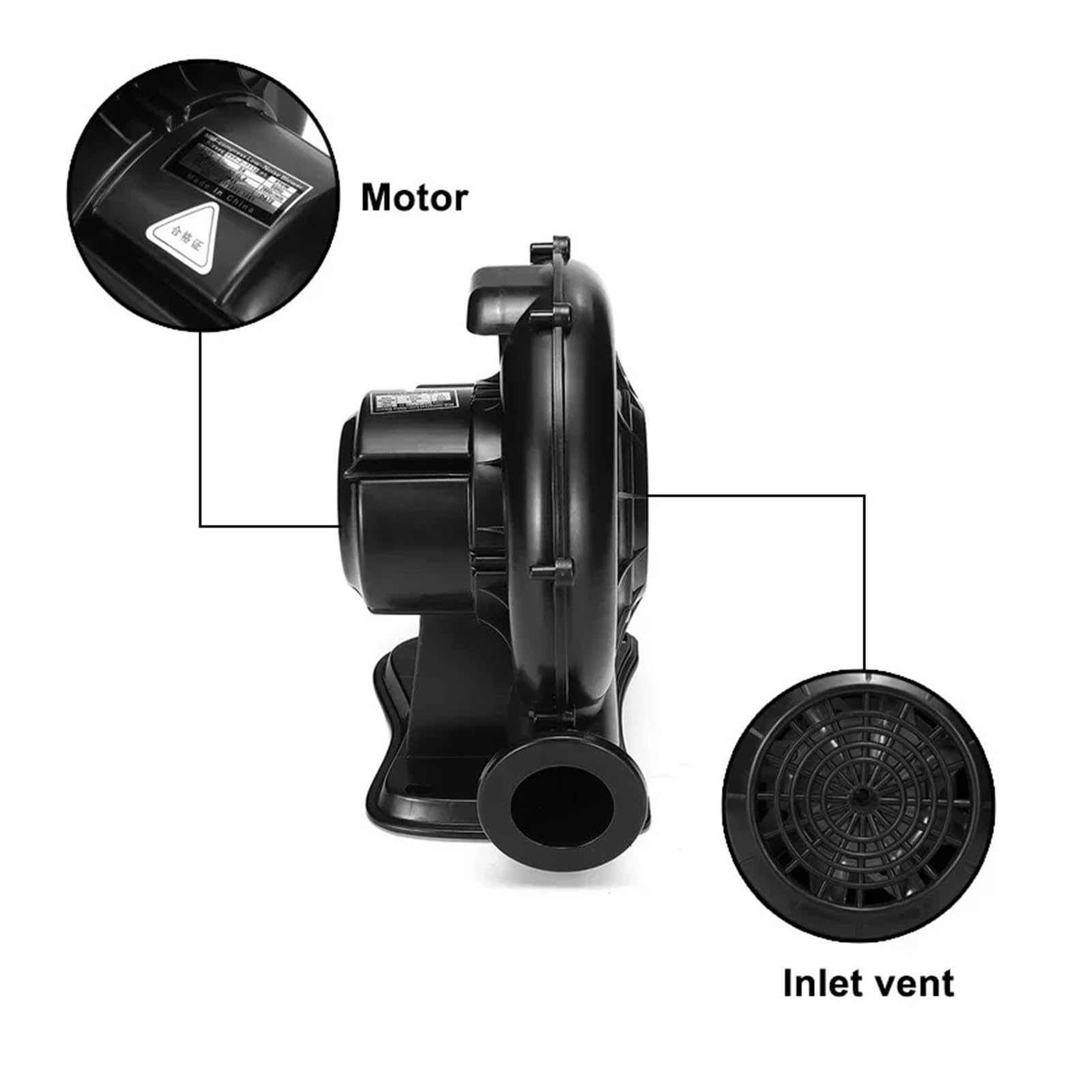750W Brushless Air Blower Fan Centrifugal Fan Blower Turbo Blower For Inflatable Bounces House Bouncy Castle Barbecue(550W)