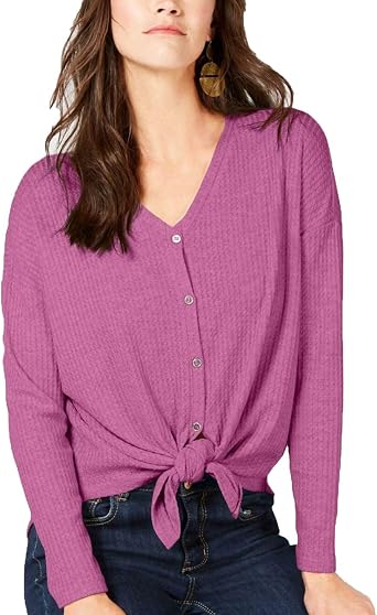 Style \u0026 Co. Thermal Button-Front Shirt 