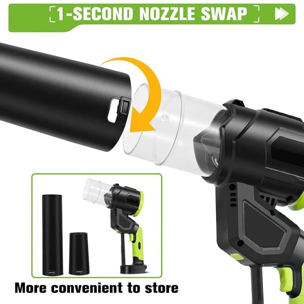 Soplador de Hojas inalámbrico 4000 mAh, soplador de jardín a batería