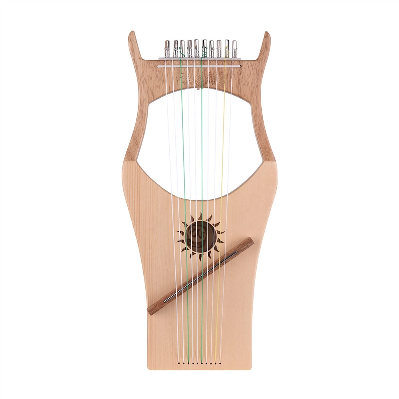Tragbare Harfe, Musikinstrument, DIY-Harfe, Leier, 10-saitige Harfe aus Holz, Nylonsaiten, Fichtengummi, Handharfe