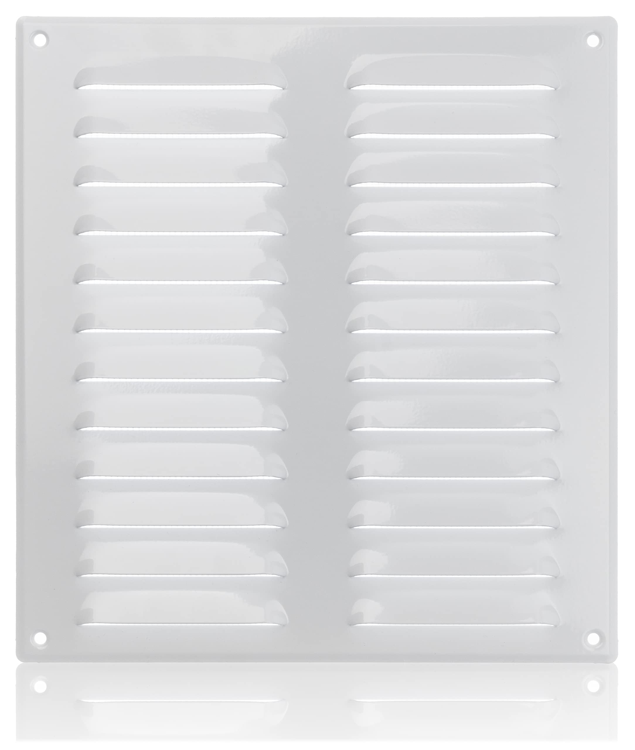 About Vent White 260X280mm / 10X11 Inch Metal Ventilation Grille With Flyscreen - Air Vent Cover