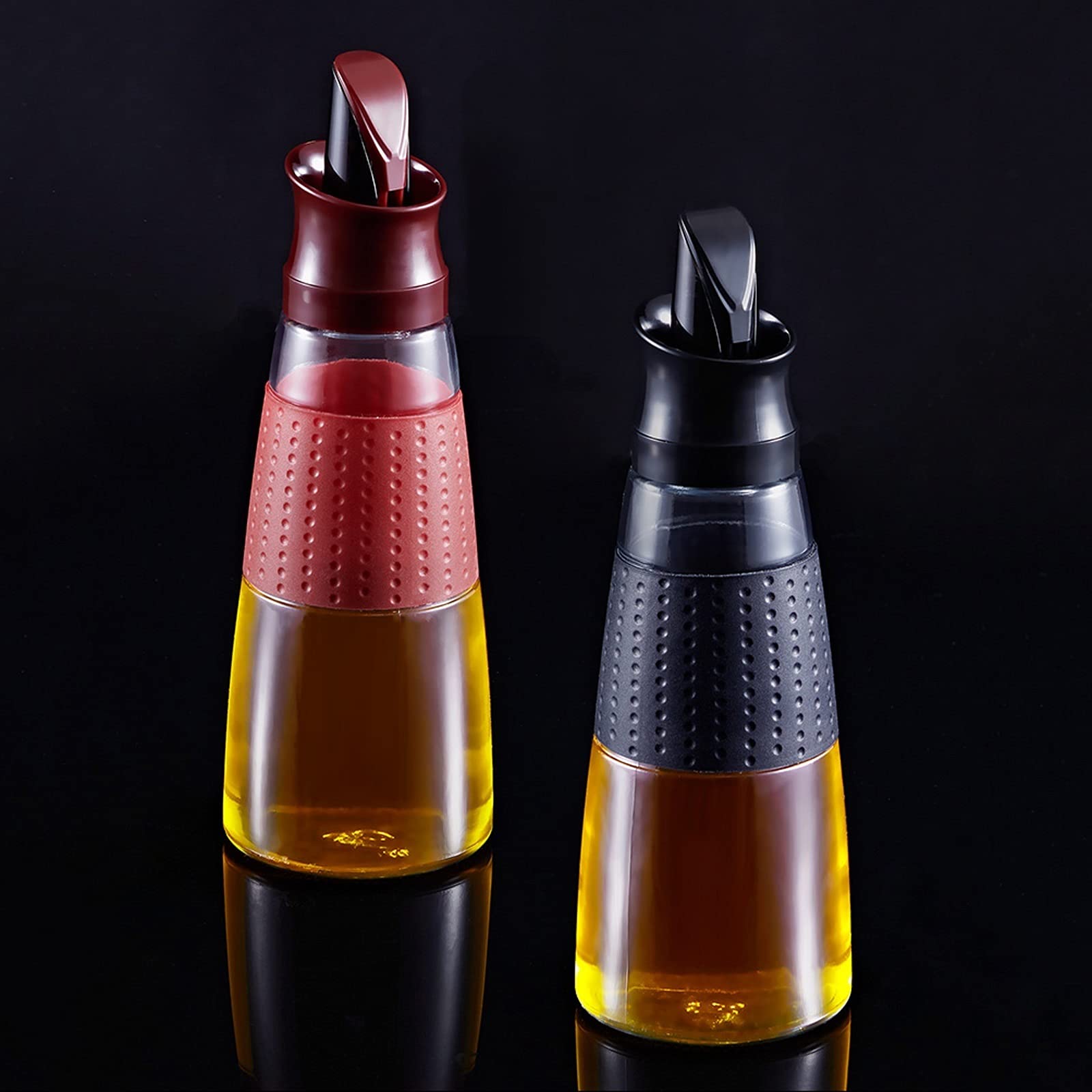 Dispensador de Botellas de Aceite y Vinagre Botella de aceite de aceite de oliva de vidrio de vidrio de vidrio de vidrio de vidrio Botella de vinagre de aceite adecuado for el restaurante de la cocina