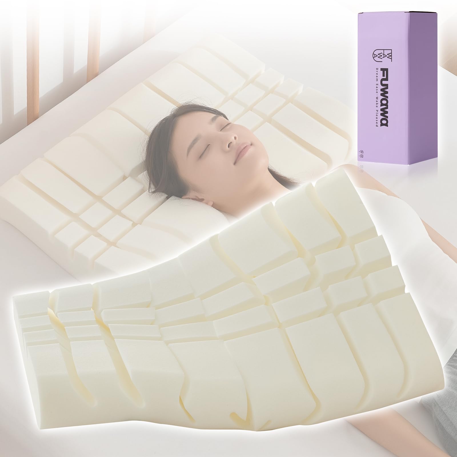 fuwawa 枕 首が痛くならない 低め 低反発(70*42*10) 1016｜