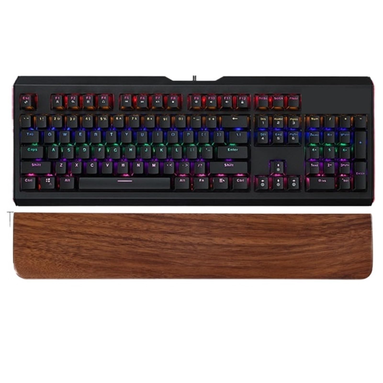 Reposes-Poignets Repose-poignet en bois massif, repose-poignet ergonomique for clavier mécanique, 87/98/104/108 touches, compatible avec plusieurs tailles, personnalisable(44X8CM for 104 keys)