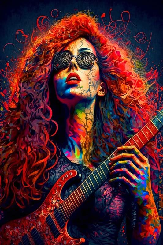 TULIP N TURTLE Quirky Girl Diy Acrylic Painting By Numbers Kit On Canvas,Multi-Coloured