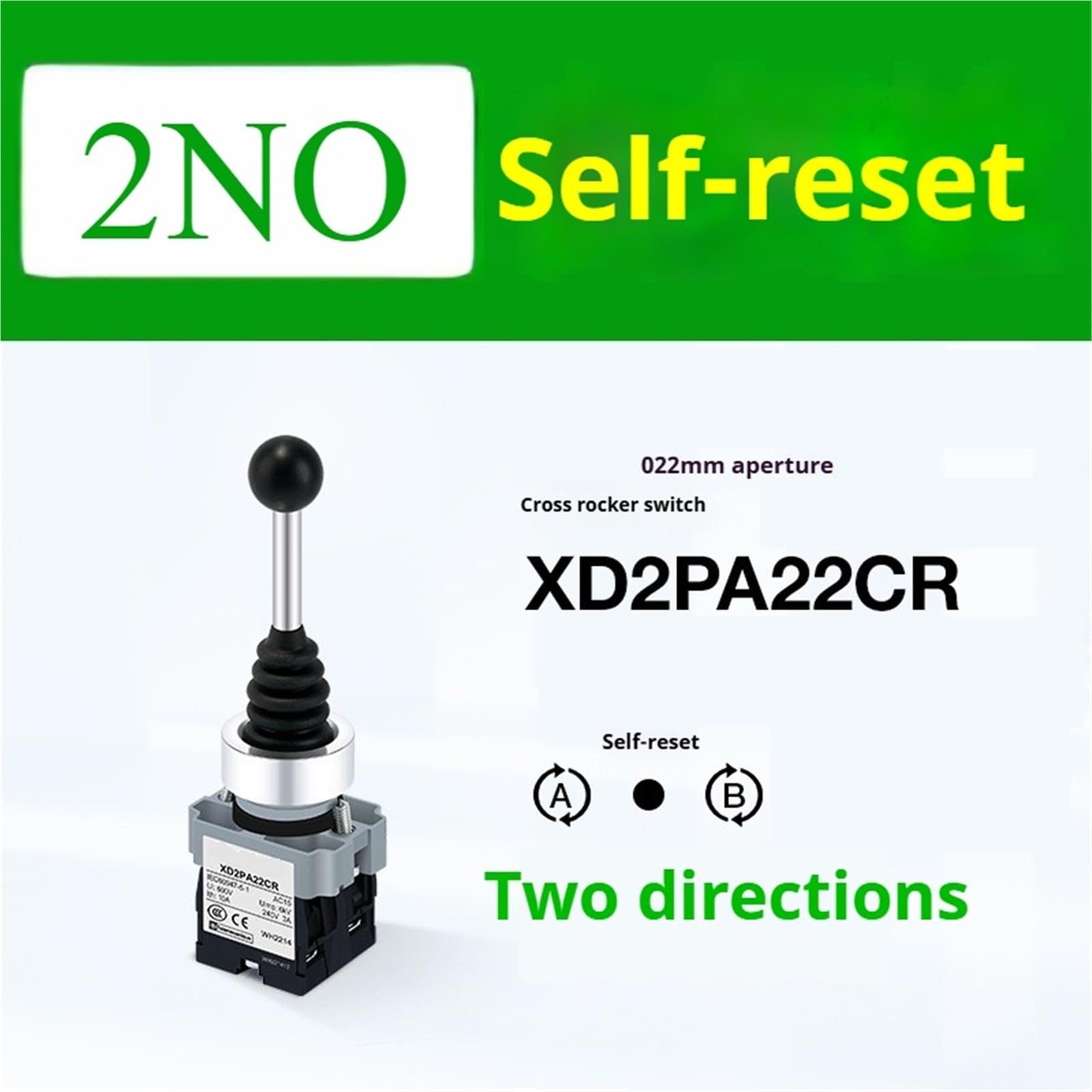 Kreuzschalter mit Selbstrückstellung und Selbstverriegelung, Zweiwege-Hauptbediengriff XD2PA12CR XD2PA22CR XD2PA14CR XD2PA24CR(XD2PA22CR)