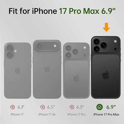Miniatura 2 de Funda tipo cartera para iPhone 17 Pro Max con tarjetero de crédito, de piel sintética, con función atril, funda protectora a prueba de golpes para