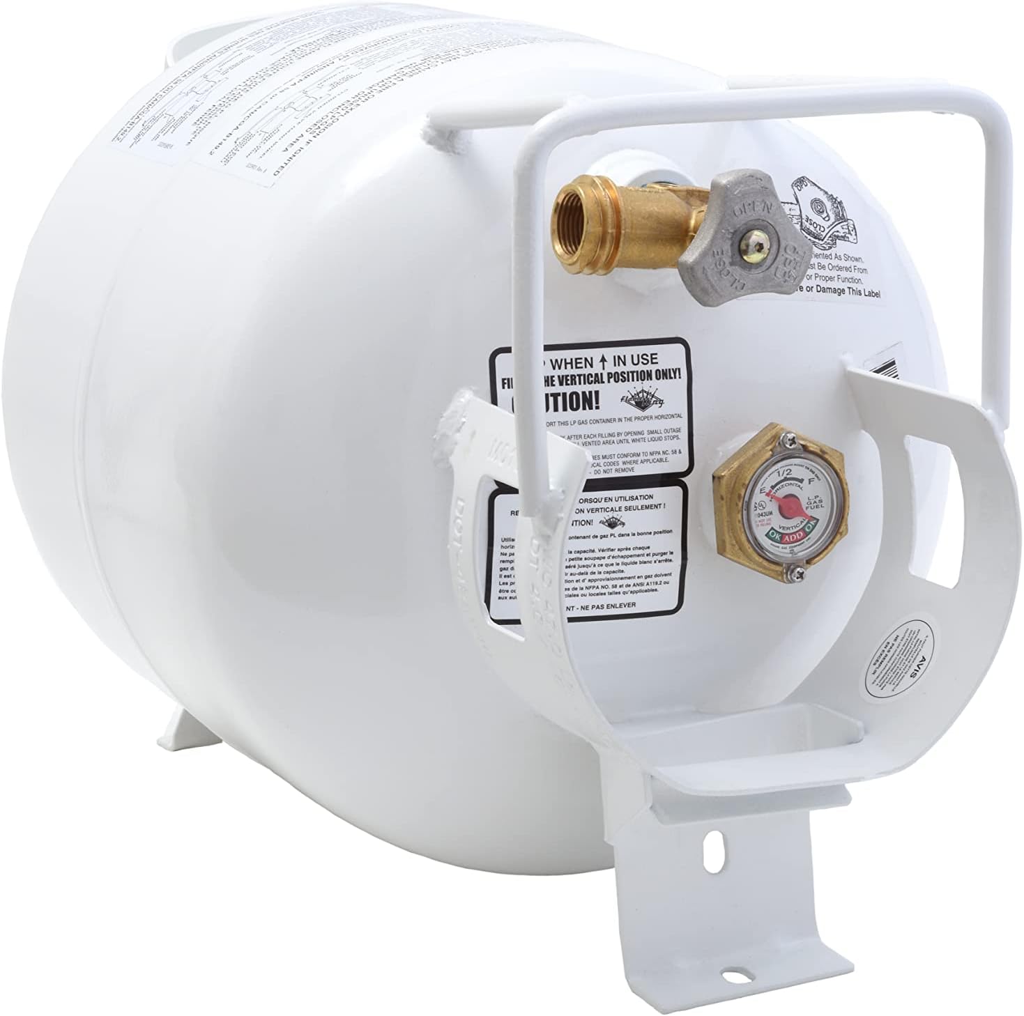 Flame King YSN201HZL 20LB Steel Horizontal Propane Tank