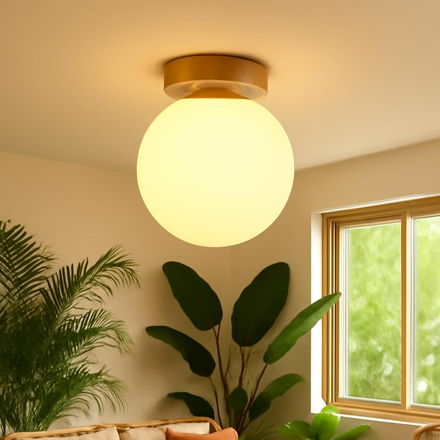Kartikeyy Metal Ceiling Lights Lamp for Living Room/Bedroom/Cafe/Kitchen/Restaurant/Bars/Temple/Home Decoration (CL Doom, with Bulb)-image-1