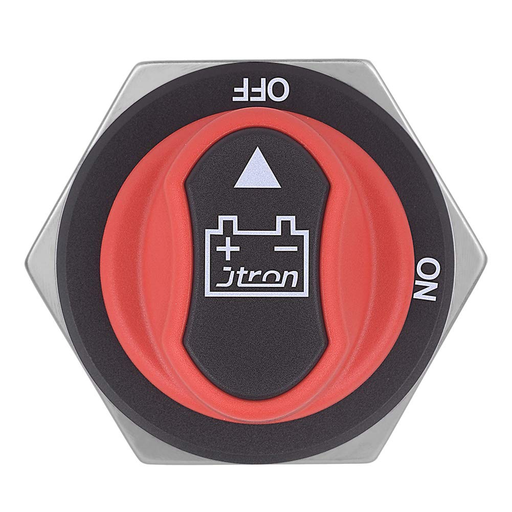 Jtron Car Battery Switches MAX 32V DC 200A Cont 300A INT (ON-Off) Car Motorcycle Yacht Mini Battery Switch 2 Position (200A)