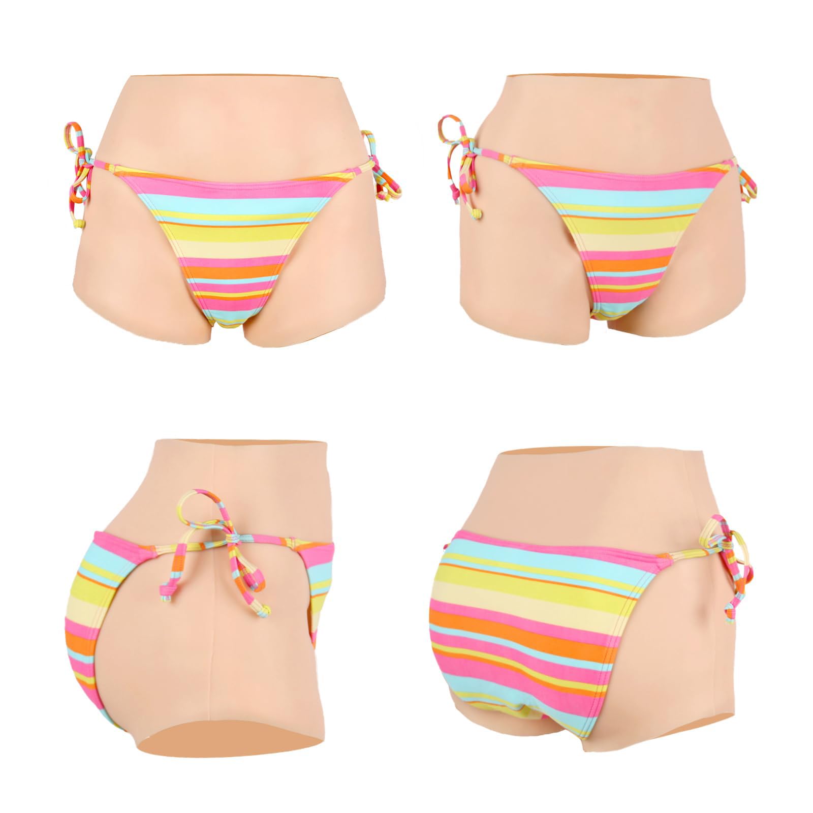 CYOMI Bragas de Silicona Silp Gaff Camle Toe Pad Enhaner Panties para Aplicable a Crossdresser Drag Queen Cosplay Mastectomía (Amarillo Claro)