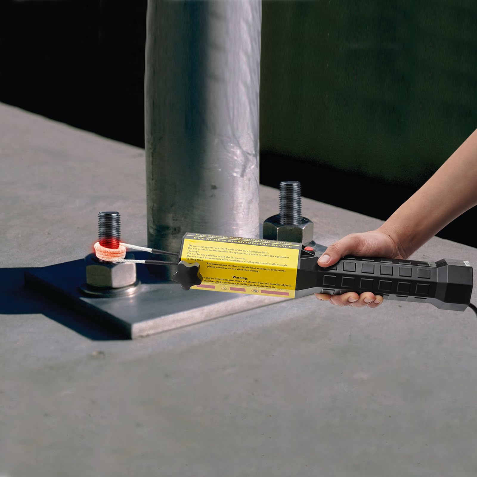 Magnetischer Induktionsheizer, 1000W 220V Flammenloses Induktionsheizer Tragbares Induktionsheizgerät Kfz Flameless Schrauben Werkzeug, 3 Spulenohne ohne Flamme zum Entfernen Verrosteter Schrauben