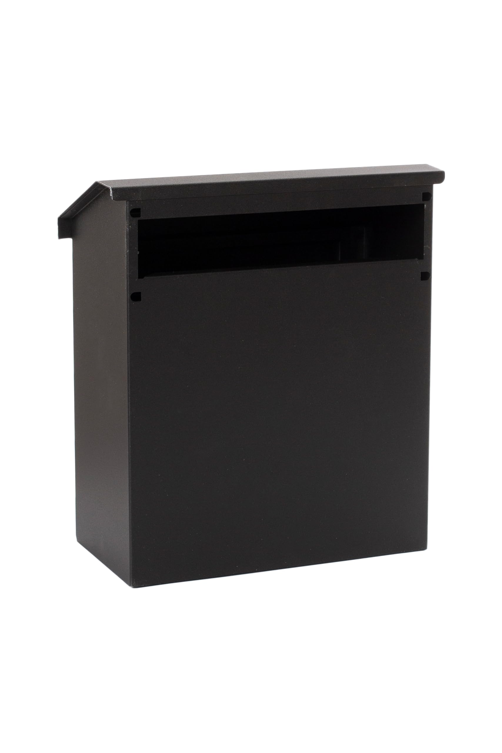 ARREGUI V4094 Boîte aux lettres en acier pour porte, mur et portail, Boîte aux lettres intérieure avec fente de 23 x 4 cm, Taille S (Courrier A5), Résistant aux intempéries, Installation facile, Noir