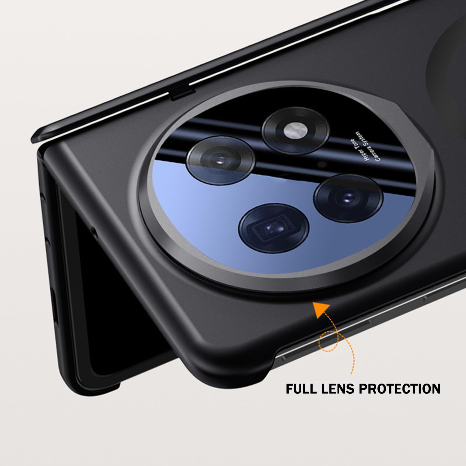 Cover per Oppo Find N5, Protezione Privacy Vetro Temperato Anti Peeping Custodia Fotocamera Protezione Supporto Cerniera AntiGraffio Guscio,Viola,Find N5
