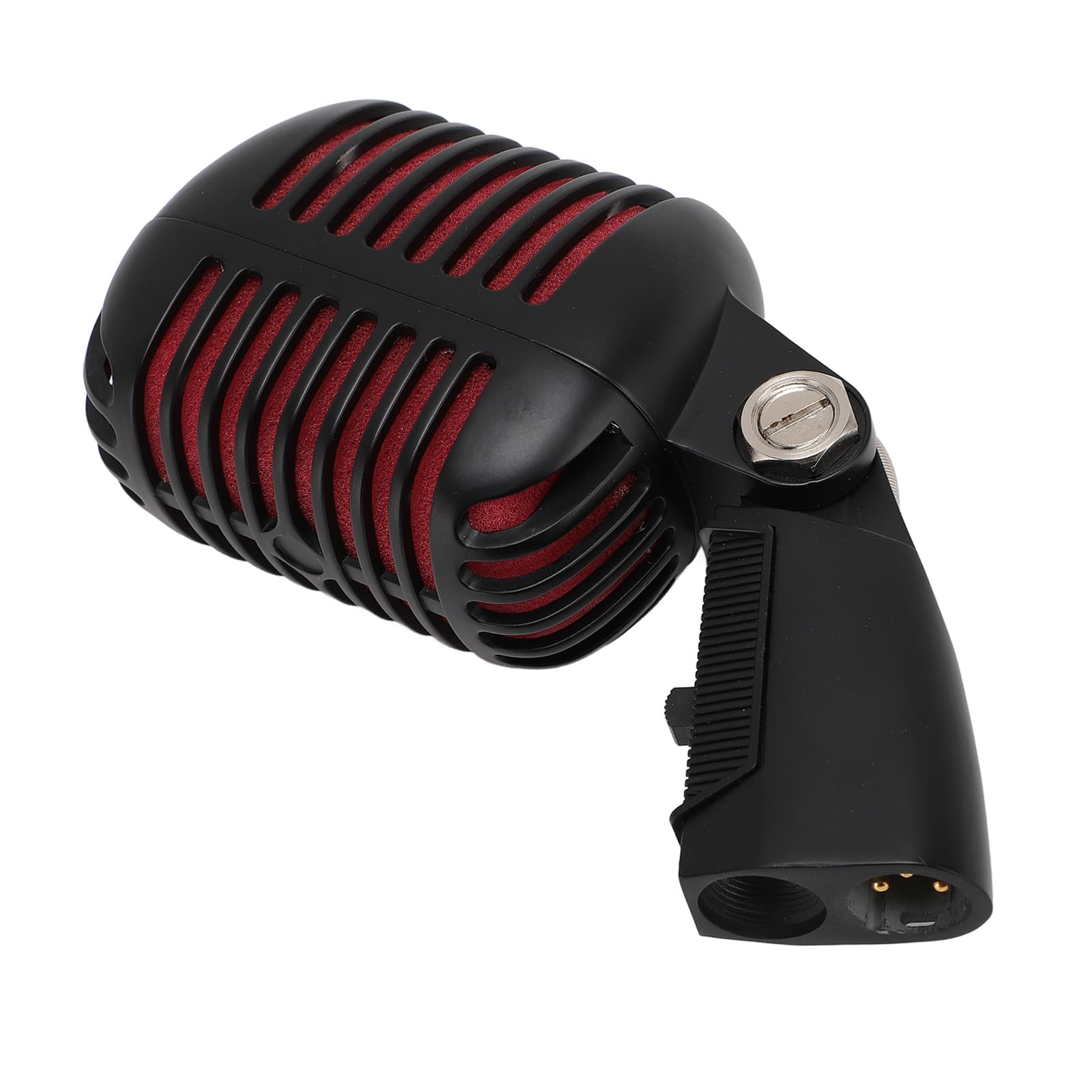 Zunate Micrófono Vintage Micrófono Vocal Dinámico Retro, Estante Giratorio Autotensor de Aleación de Zinc para Escenario KTV, Dinámico Cardioide Clásico para Grabación de Canto (Black)