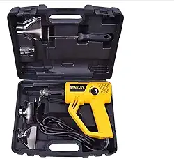 Stanley Soprador Térmico com Maleta de Ferramentas e 5 Acessórios, Ajuste de Fluxo e Temperatura Variáveis, Potência 1800W, Modelo STXH2000K, 220V