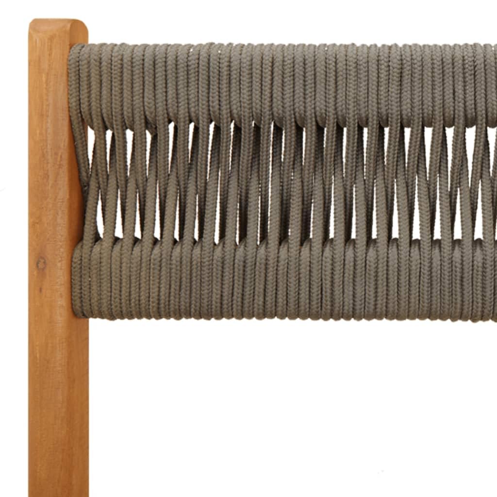 Bistrostühle 2er Set klappbar Akazie Massivholz wetterfest Grau 41 x 52,5 x 80 cm Gartensessel Balkonstuhl platzsparendes Design für Garten Terrasse und Balkon