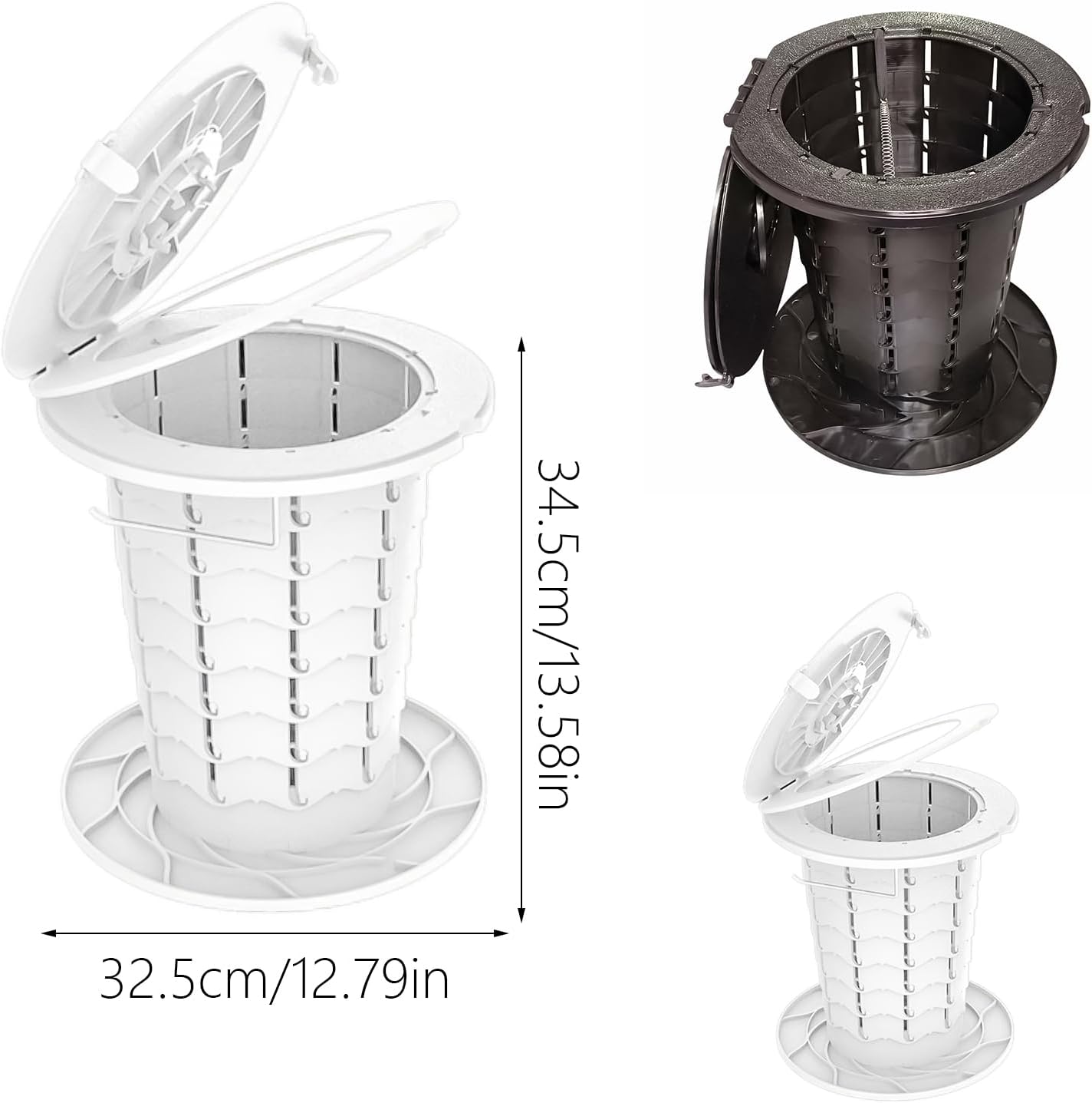 Retractable Toilet Foldable Height Adjusted Travel Stool Camping Car Portable Potty For Adult And Camping Foldable Seats