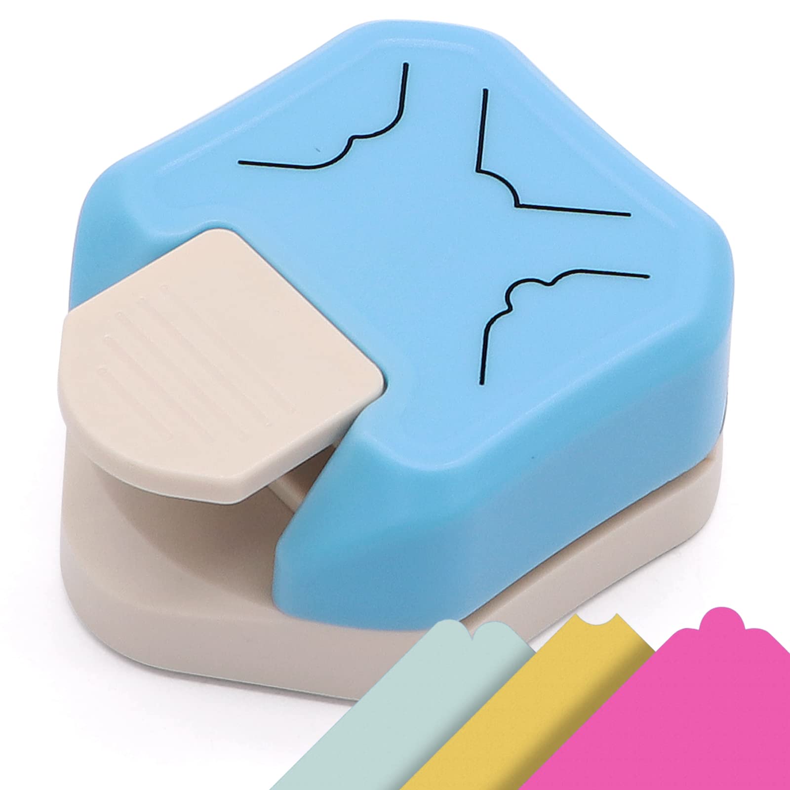 Jeemiter 3 Way Beauty Shape Corner Punch, 3 in 1 Corner Paper Punch for Paper Crafts, Laminate, Cardstock, Business Card, DIY Projects, Photo, Card Making and Scrapbooking