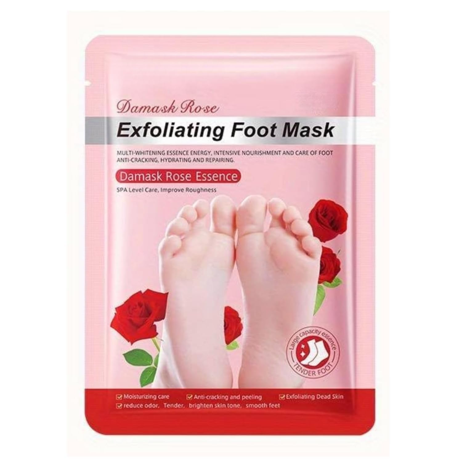Foot Peeling Mask For Dead Skin Removal, Natural Peeling & Exfoliating Foot Mask For Dry Cracked Feet, Removes Dead Skin & Calluses, Hydrates & Smooths Cracked Heels (Rose, 1)-image-47