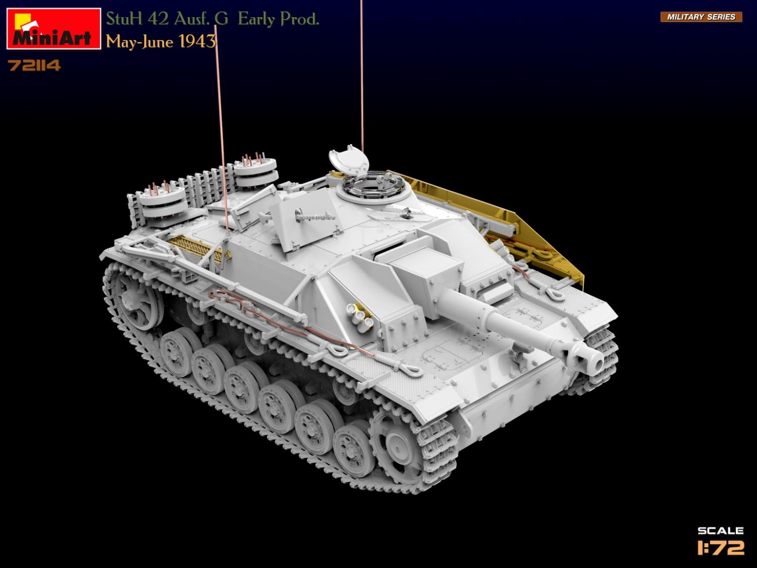 Miniart 1:72 - StuH 42 Ausf. G Early Prod, Unpainted - Image 2