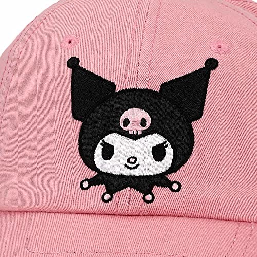 Bioworld Kuromi Bordada Gorra Rosa de Algodón miniatura 6