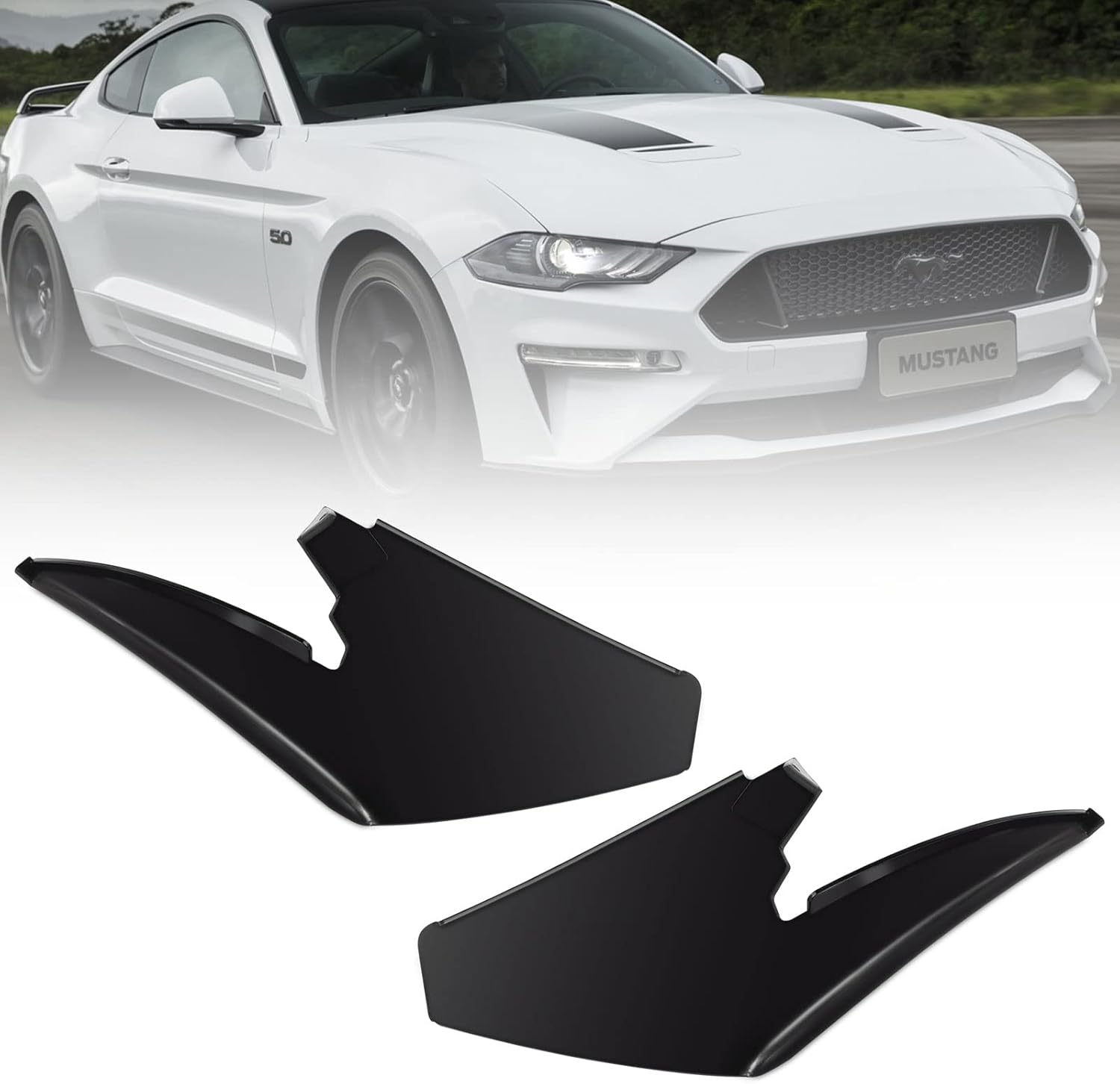 LitMiRaCle Front Lower Bumper Dive Planes for Ford Mustang