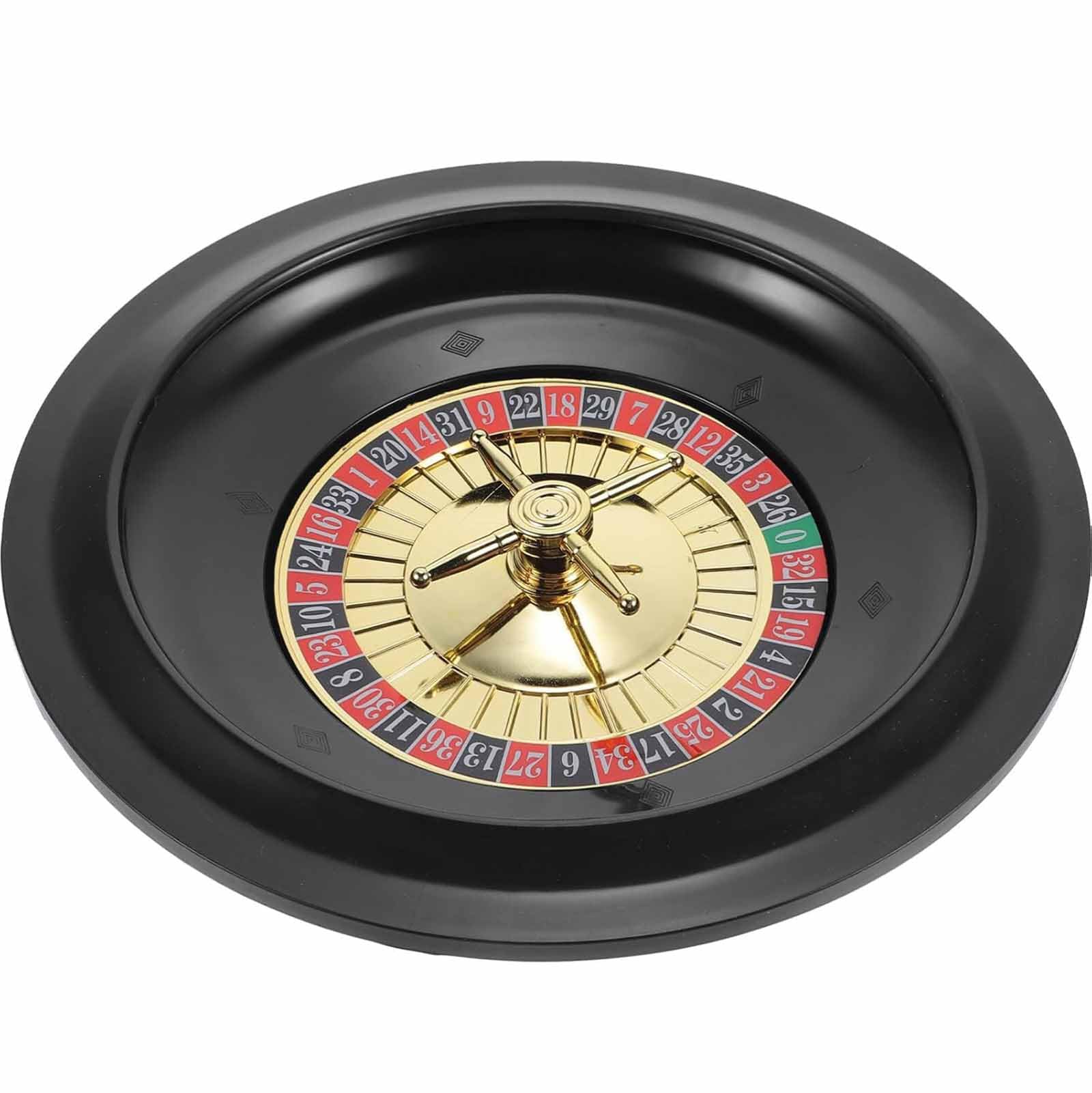 HTDRE Roulette Table Game Wheel Multifunctional Durable Roulette Table Party Roulette Wheel Table Game Wheel Party Game Poker Wheel Roulette Wheel Wooden Rotating Style Plastic