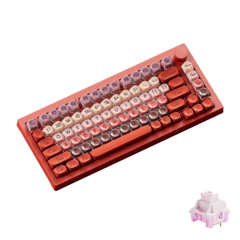 Amazon | キーボード 5075 X Veekos K75 ゲーミングメカニカル 75% RGB