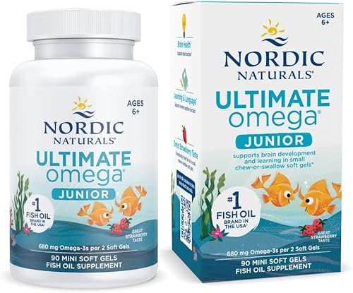 Nordic Naturals Ultimate Omega Junior - Ayuda a tener un corazón y cerebro saludables y mejora el estado de ánimo de niños en desarrollo sabor fresa Nordic Naturals Ultimate Omega Junior - Ayuda a tener un corazón y cerebro saludables y mejora el estado de ánimo de niños en desarrollo sabor fresa