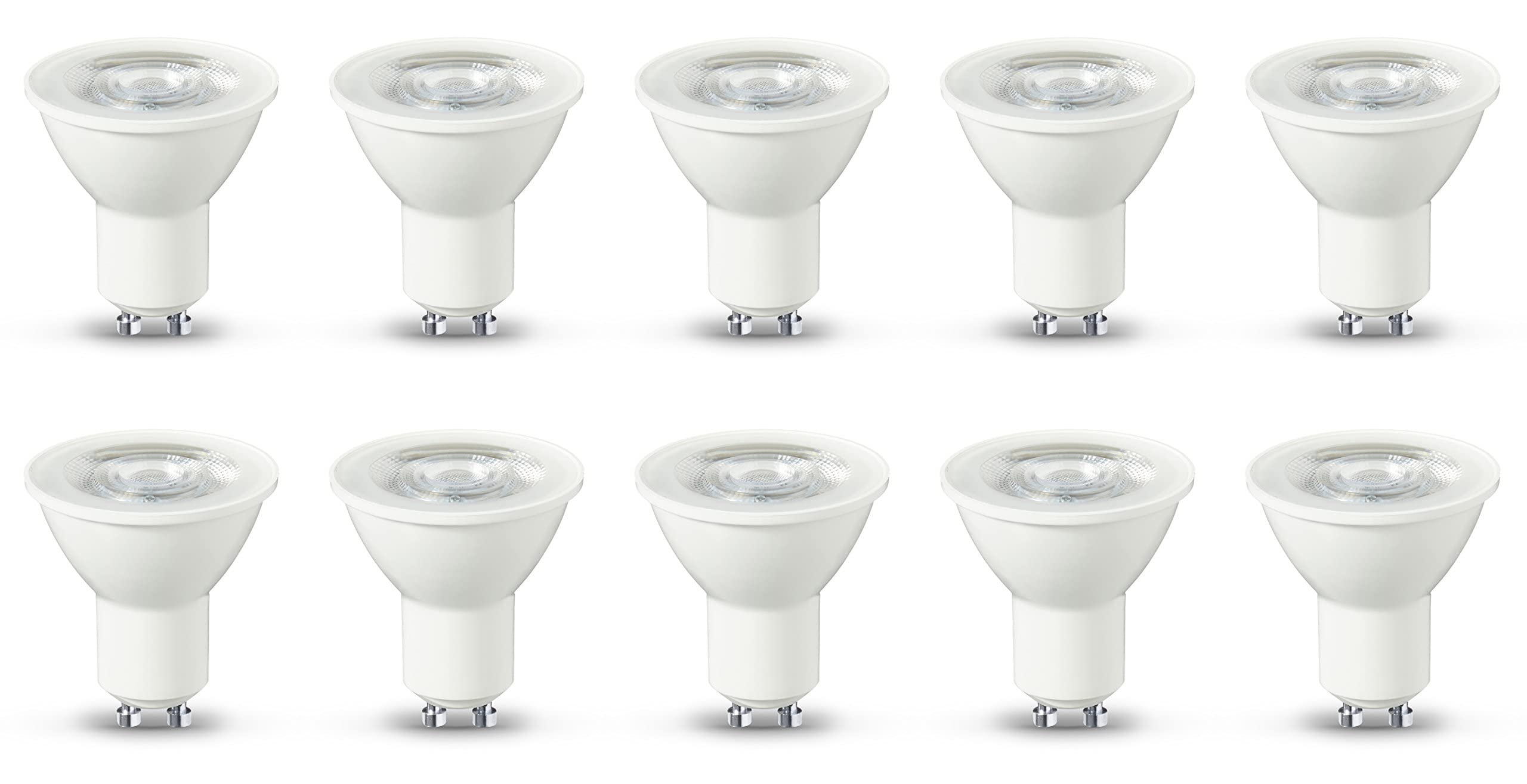 Amazon Basics LED GU10, 5,5 W zu 50 W, 345 Lumen, 10er-Pack