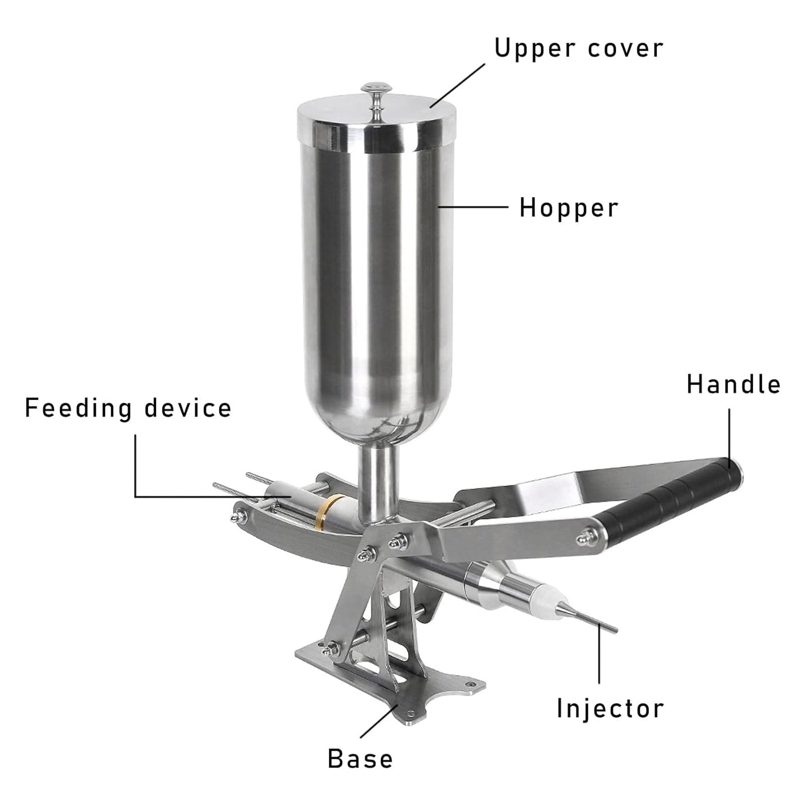 EliteBloom 4 5L Manual Jam Filling Machine Vertical Stainless Steel Donuts Filler Commercial Paste Liquid Churro Cream Fillers — view 2