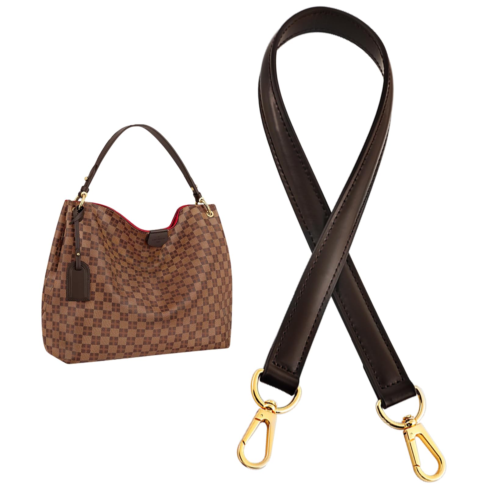 jiesinlov Vachetta Leather Replacement Straps Purse Shoulder Strap Accessories for Graceful Hobo Speedy25 30 Alma And Dauphine pochette neno Bags (