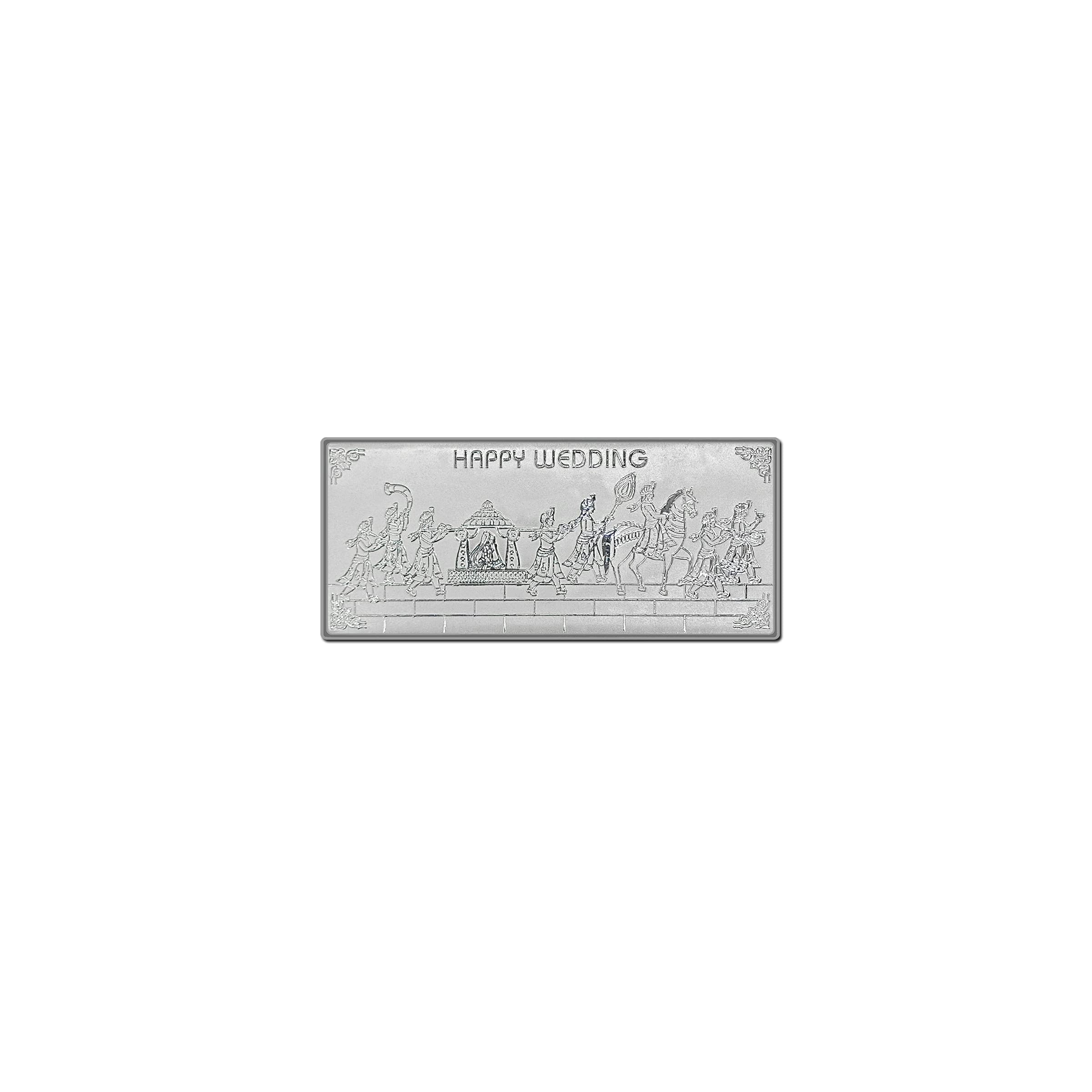 MAA SILVER Pure Silver 5 Grams Happy Wedding Bar with 999 Purity (B07D91Q4JS) Amazon Price History, Amazon Price Tracker