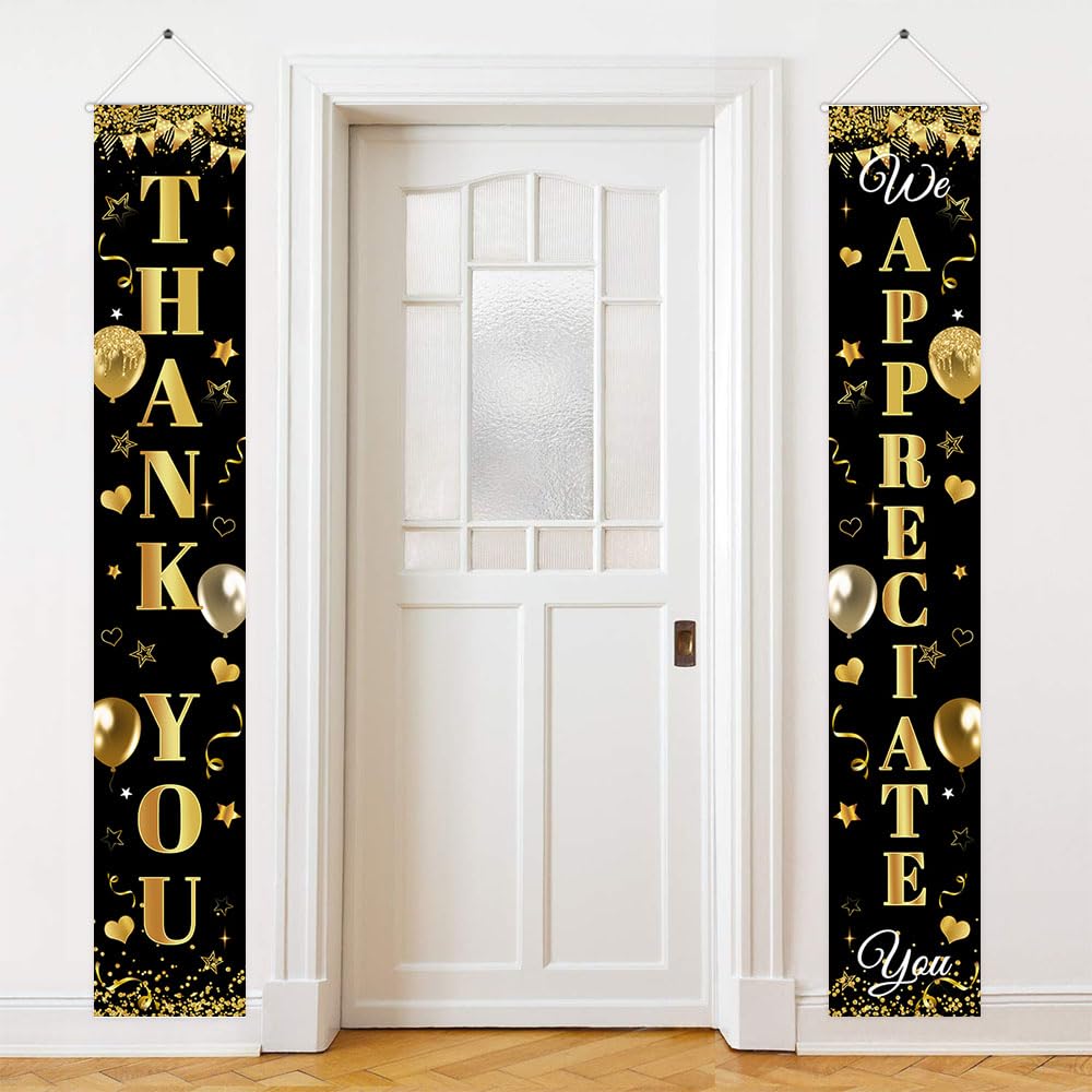 Avezano Thank You Banner We Appreciate You Decorations Employee Teacher We Appreciate You Door Banner Sign Thank You Party Decoration Supplies