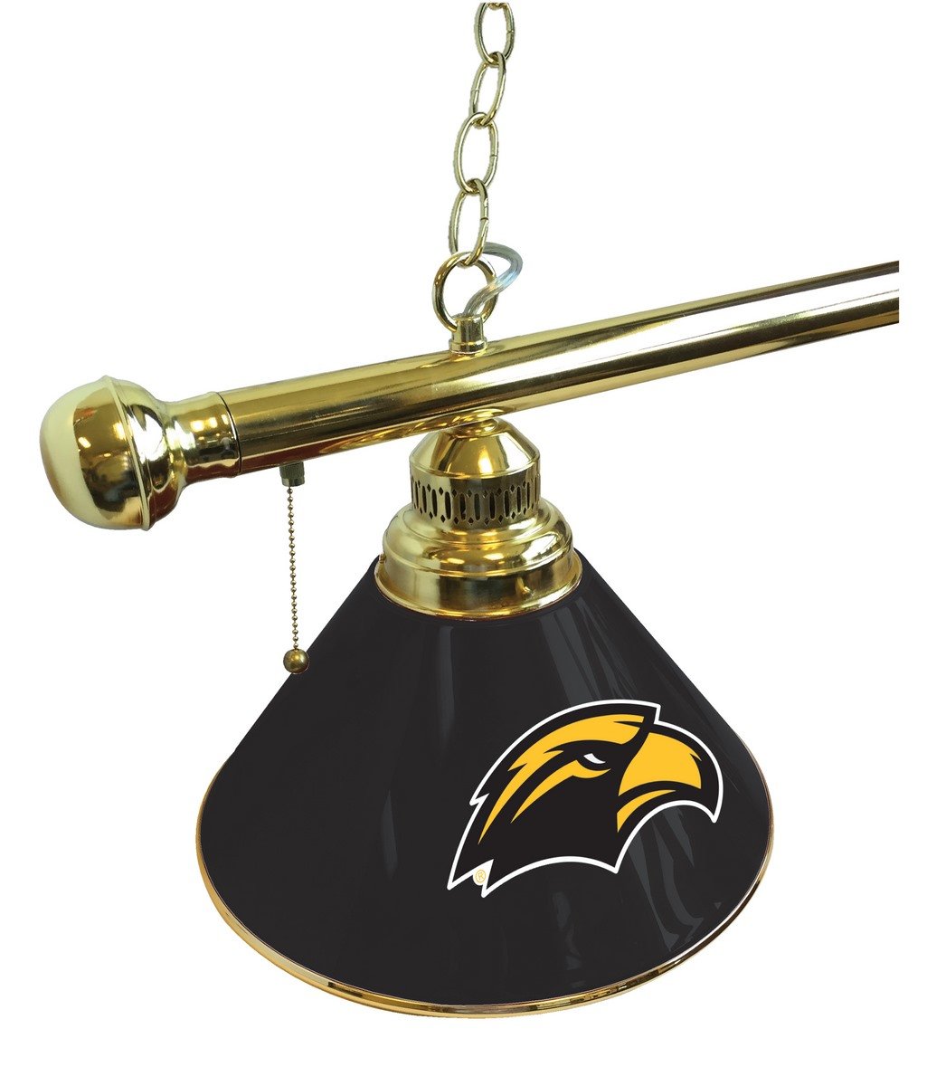 Holland Bar Stool Co. Southern Miss 3 Shade Billiard Light with Brass Fixture by The