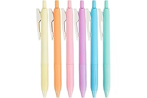 mr pen gel pen 6 Pack Black Gel Ink Pens Medium Point