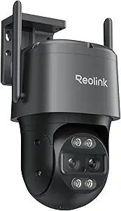 REOLINK 4K Wired WiFi Outdoor Camera, 8MP Dual Lens Security Camera, 360 PTZ Camera Auto Tracking, 2.4/5GHz Wi-Fi Smart Person/Vehicle Detection, 6X Hybrid Zoom, Color Night Vision, TrackMix WiFi asin的图片