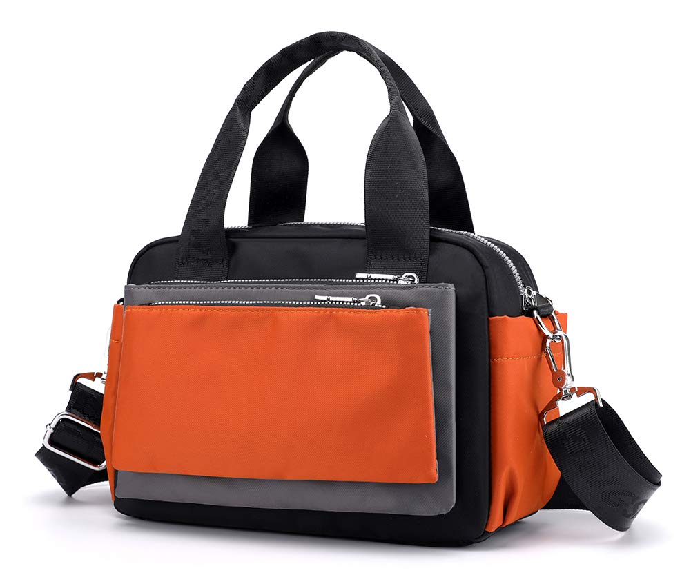 Collsants Small Crossbody Bag for Women Nylon Shoulder Handbags Everyday Travel Purse Multi Zipper Pocket