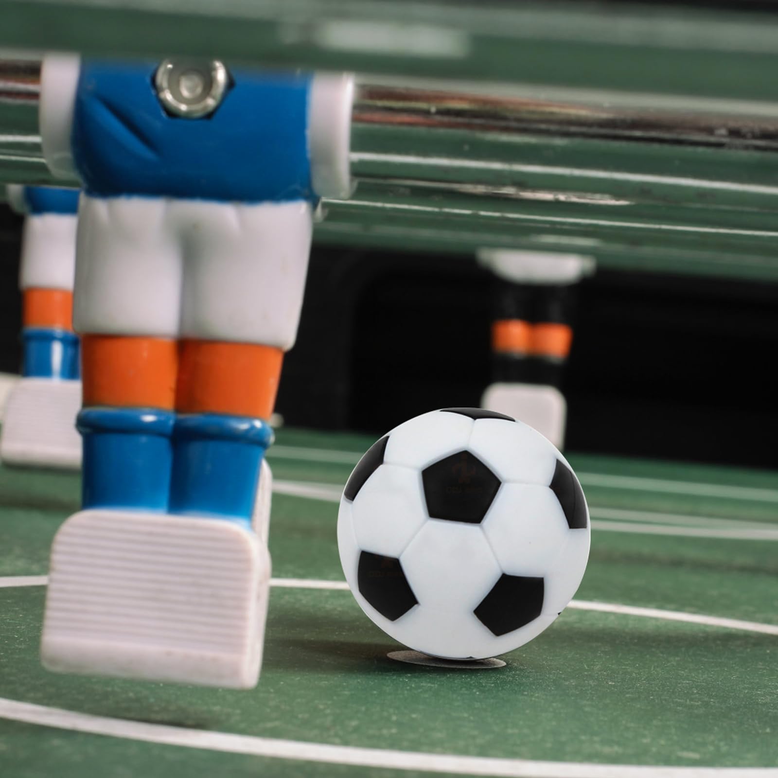 6 Pezzi Mini Biliardino Gioco, 23 mm/0,9 Pollici Calcio Balilla, Palline per Adulti Bambini Sollievo Relax (Bianco e Nero)