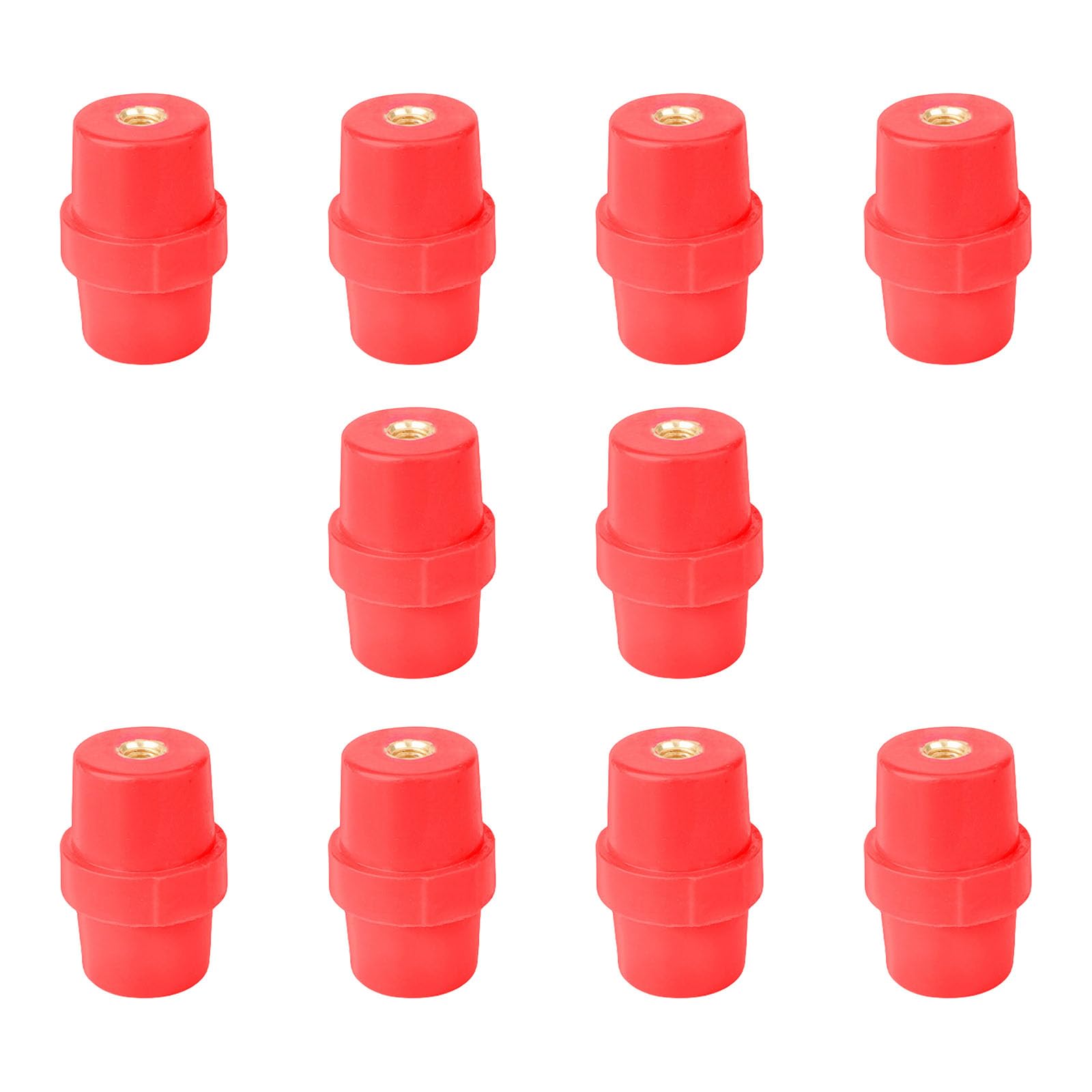 Lot de 10 isolateurs de barres omnibus de 8 mm en polyester isolateur de distribution haute tension basse tension, pilier isolateur haute résistance de barre collectrice isolateur de support