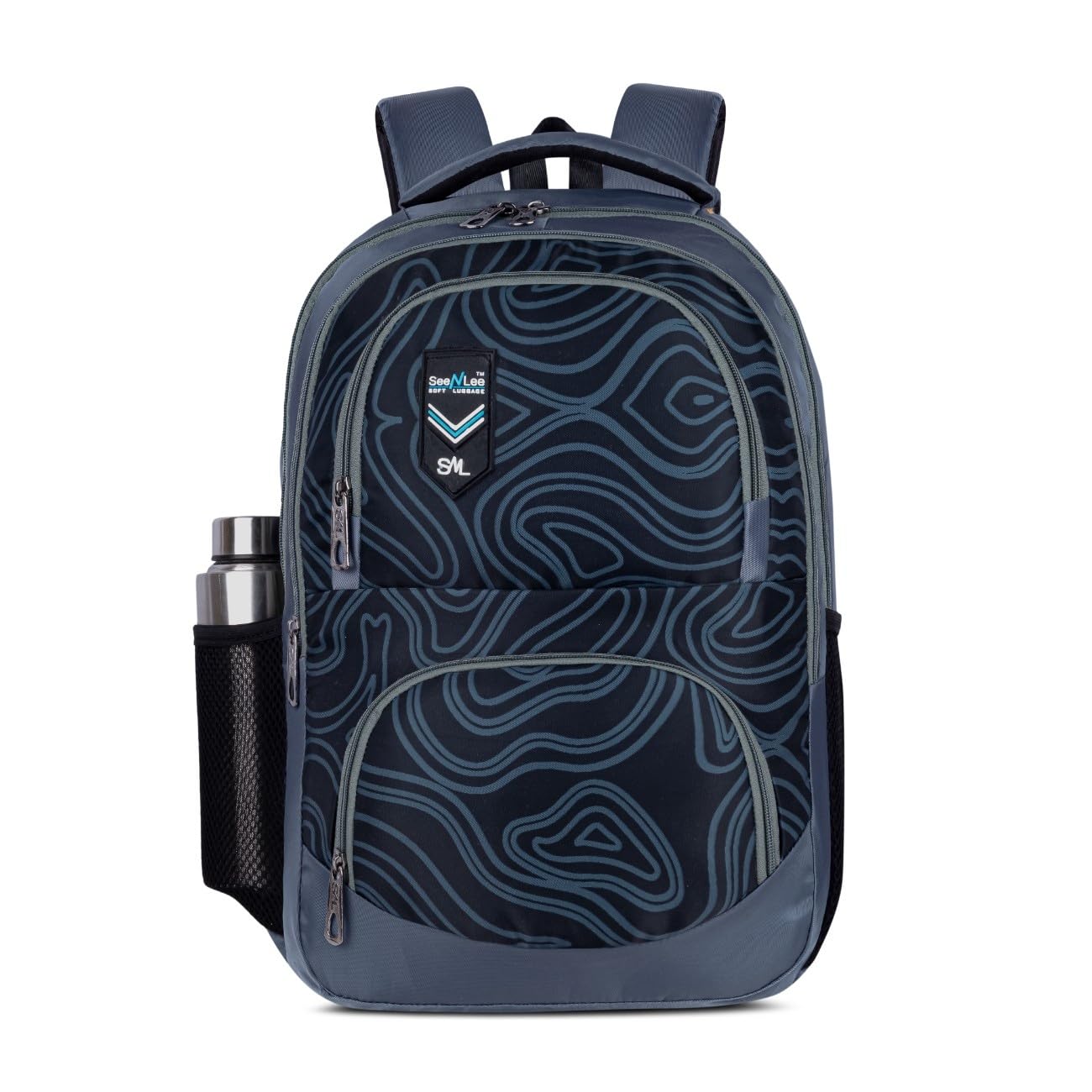 seenlee Urban Pro 35L Water Resistant Laptop Backpack for Men & Women | College, School & Travel Bag with Multiple Compartments | Navy Blue-picture-11